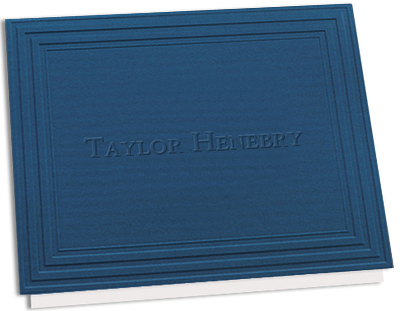 Embossed California Classic Frame Navy Note Cards